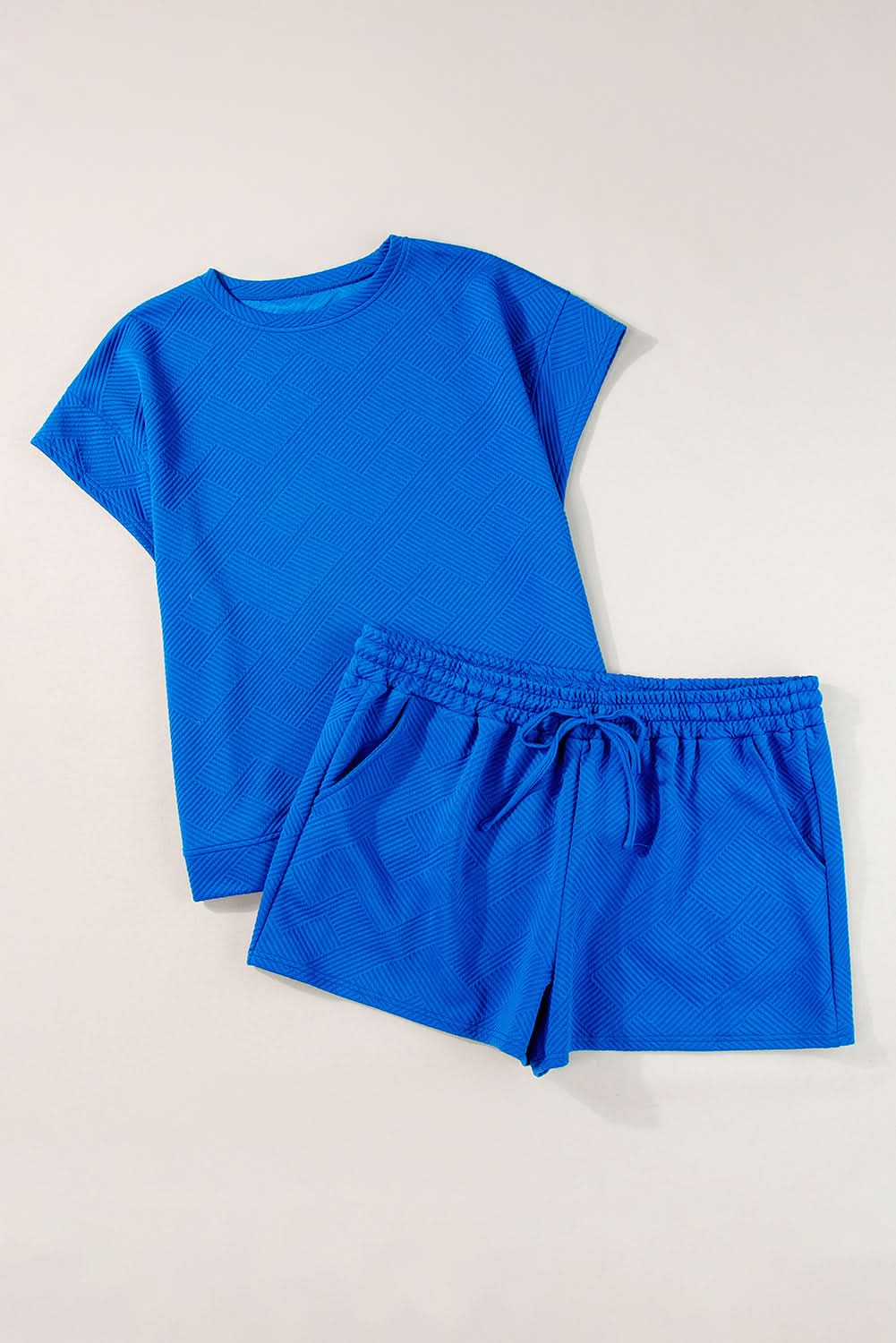 Chic dark blue plus size 2-piece set - Love Salve